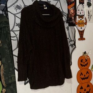 Cozy Brown Cowl Neck Sweater